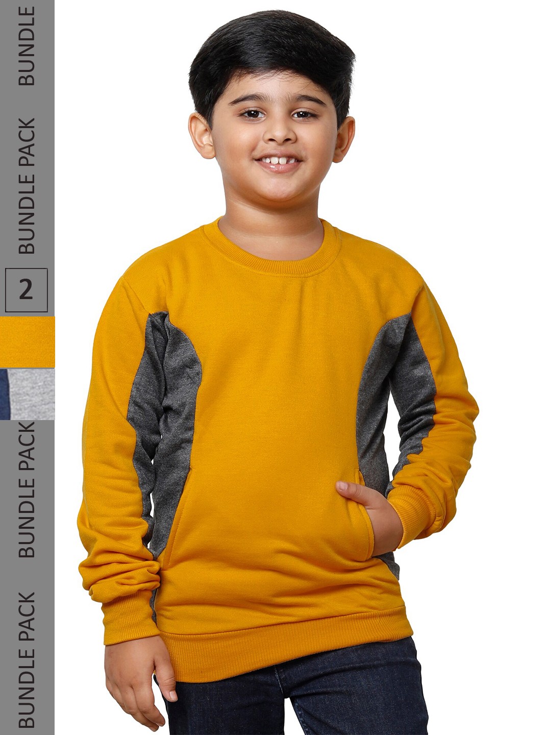 

IndiWeaves Boys Pack Of 2 Sweatshirt, Multi