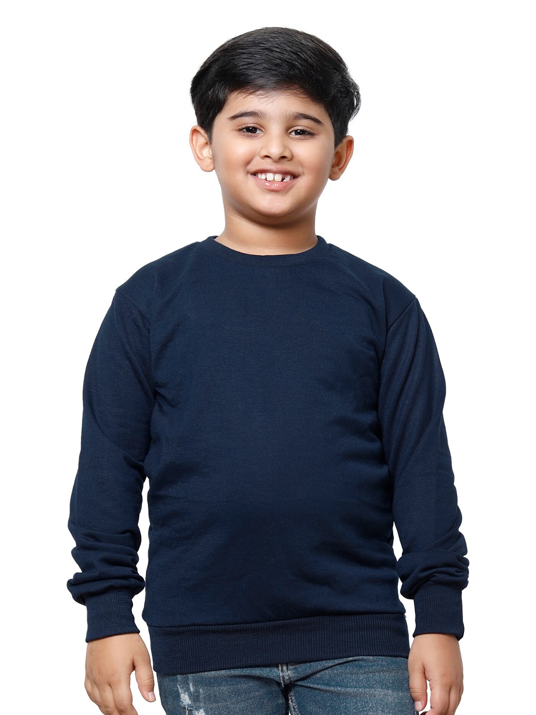 

IndiWeaves Boys Fleece Sweatshirt, Navy blue