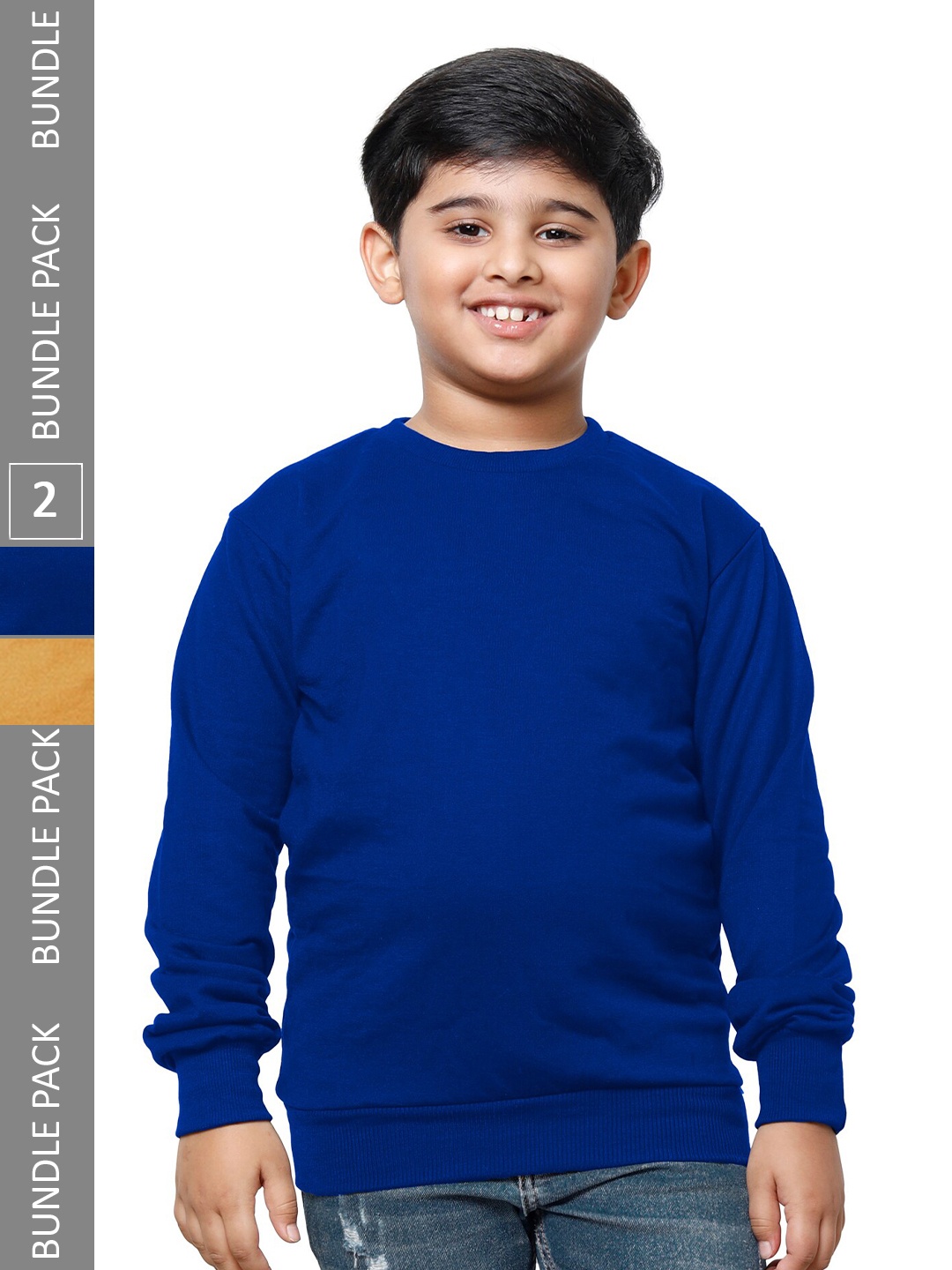 

IndiWeaves Boys Pack Of 2 Pullover Fleece Sweatshirts, Blue