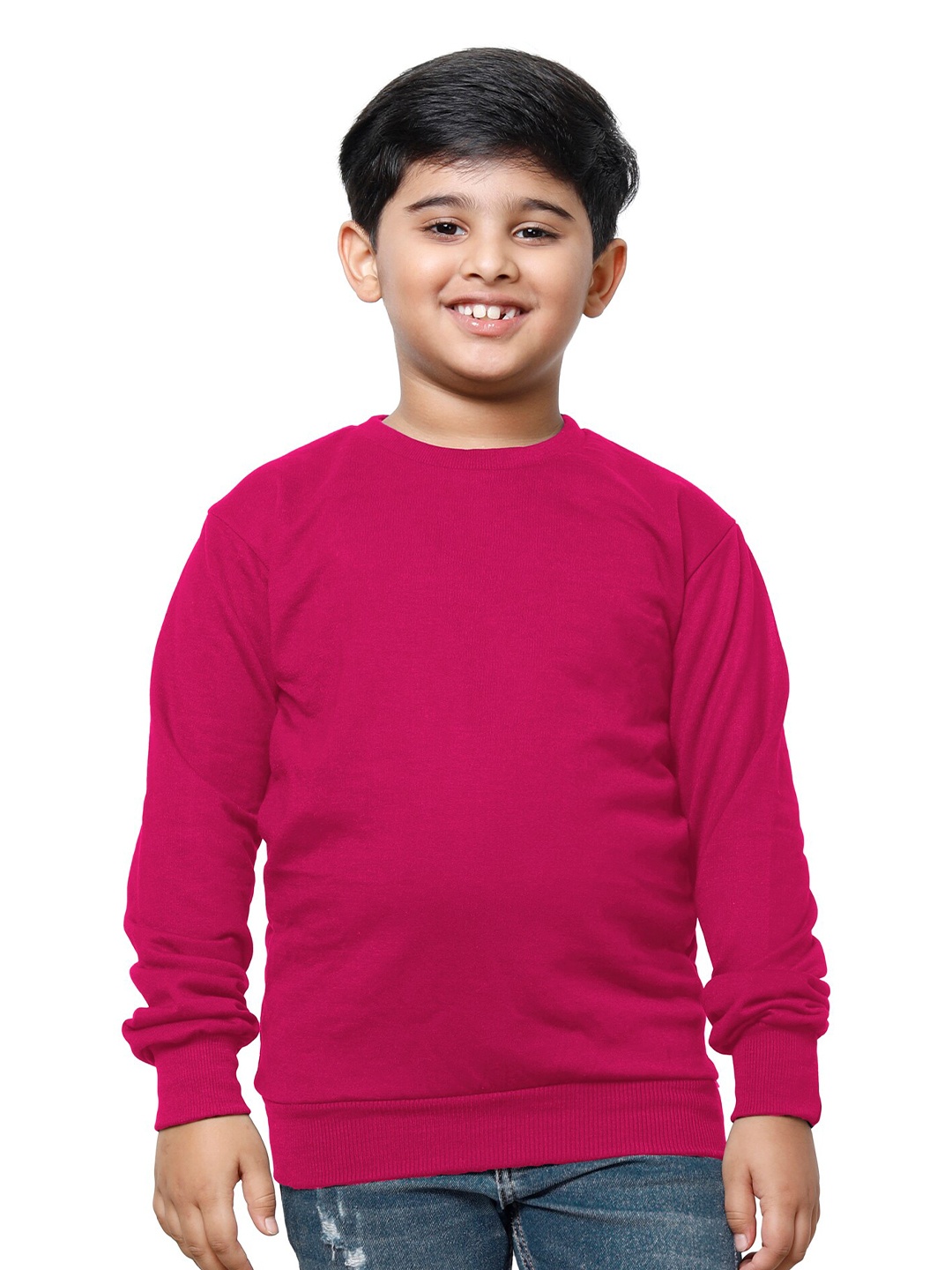 

IndiWeaves Boys Round Neck Sweatshirt, Red