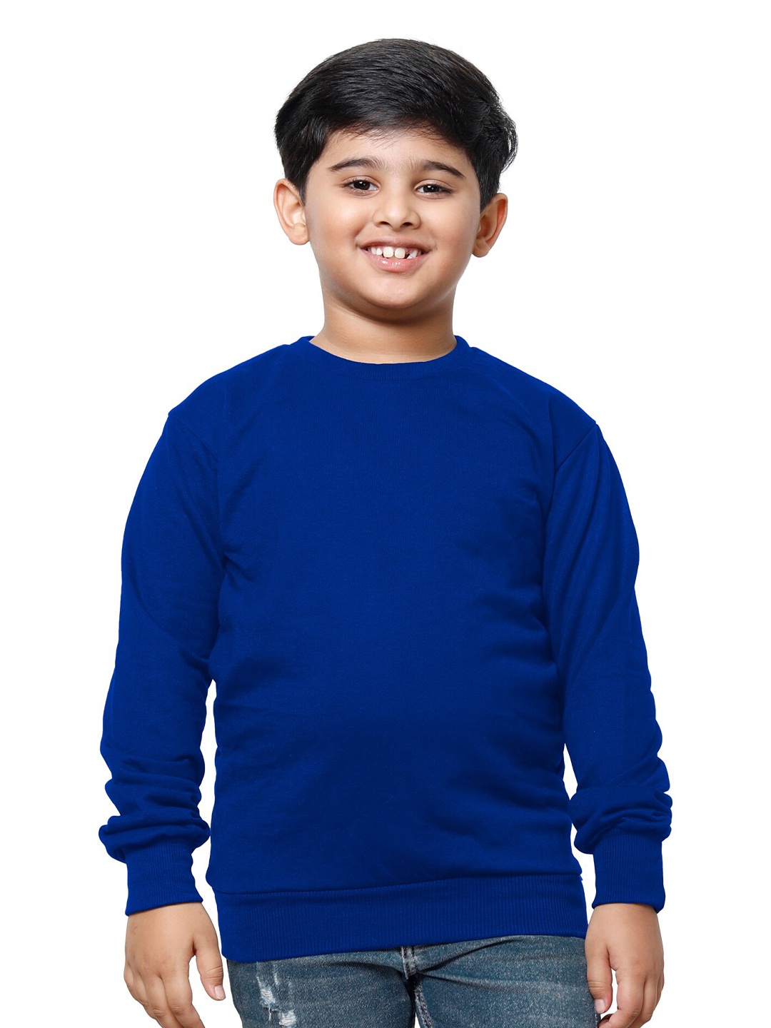 

IndiWeaves Boys Round Neck Sweatshirt, Blue