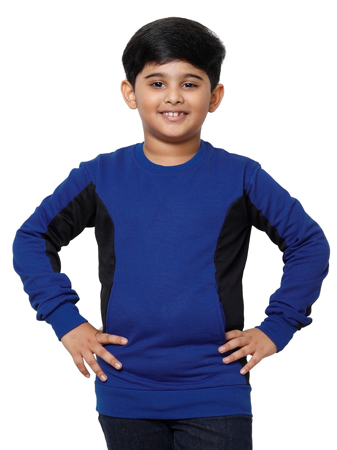 

IndiWeaves Boys Fleece Pullover Sweatshirt, Blue