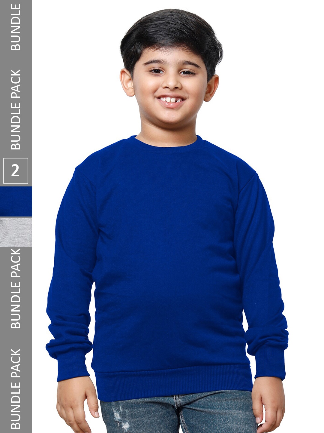 

IndiWeaves Boys Pack Of 2 Fleece Pullover Sweatshirt, Blue