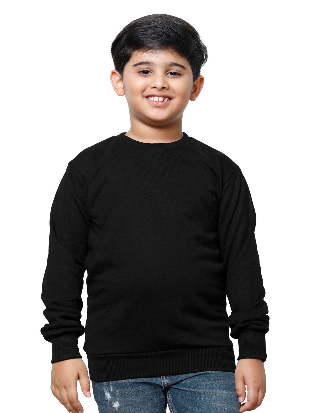 

IndiWeaves Boys Fleece Pullover Sweatshirt, Black