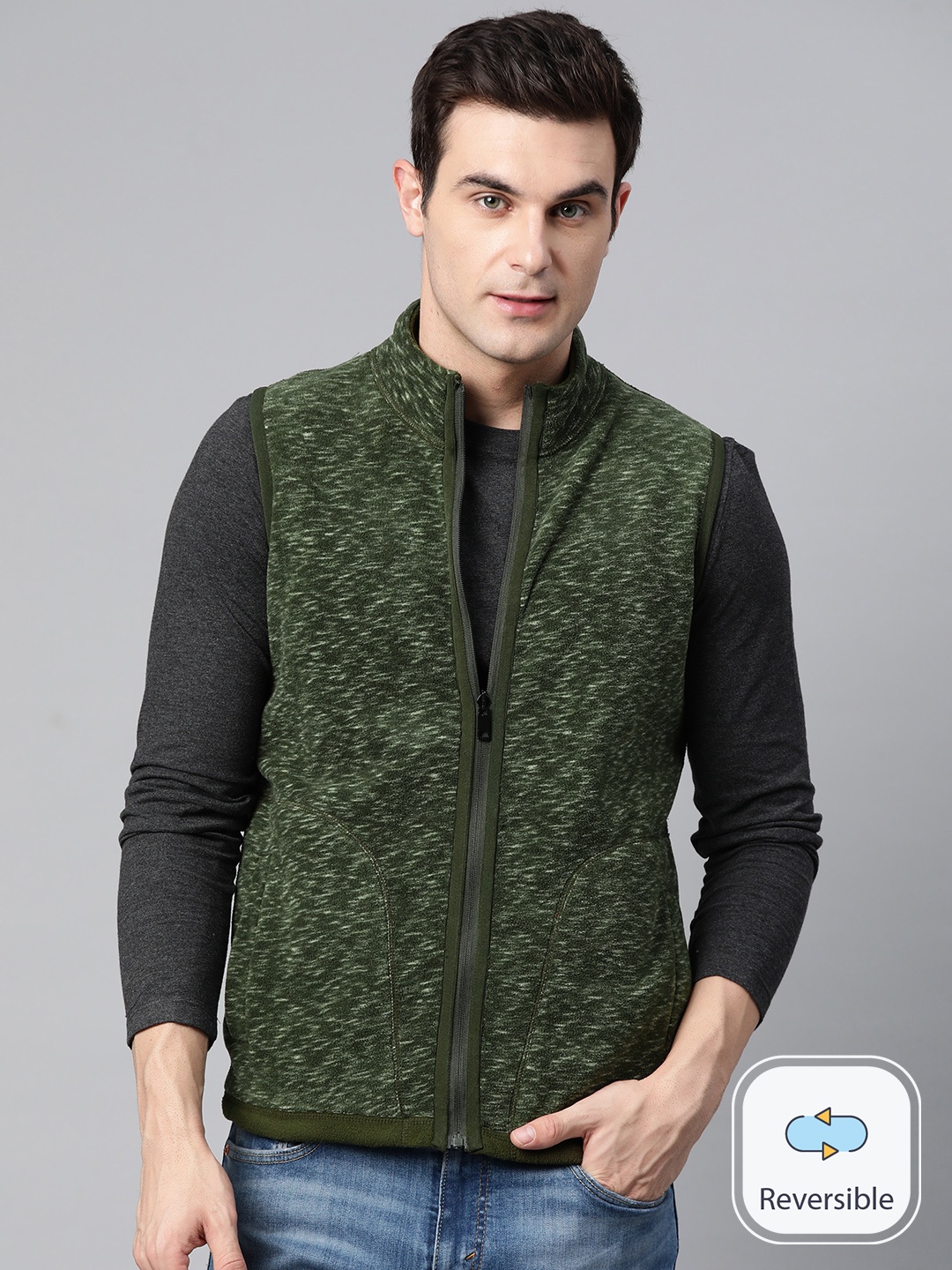 

Pierre Carlo Men Printed Sweatshirt, Olive