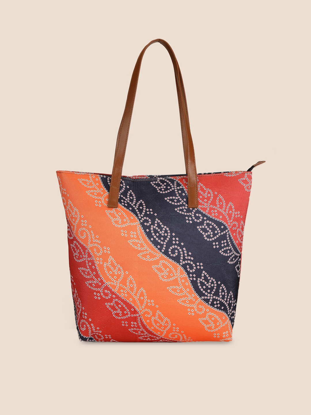 

Sangria Ethnic Motifs Printed Shoulder Bag, Orange