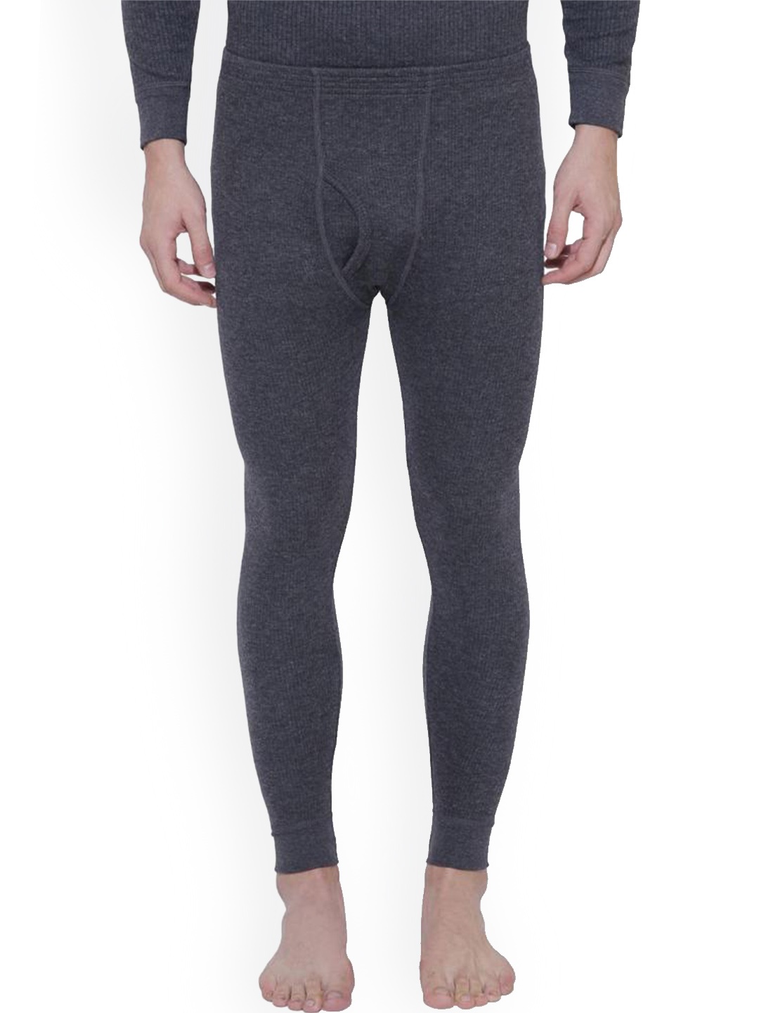 

DYCA Men Wool Super Stretchable Thermal Bottoms, Grey melange
