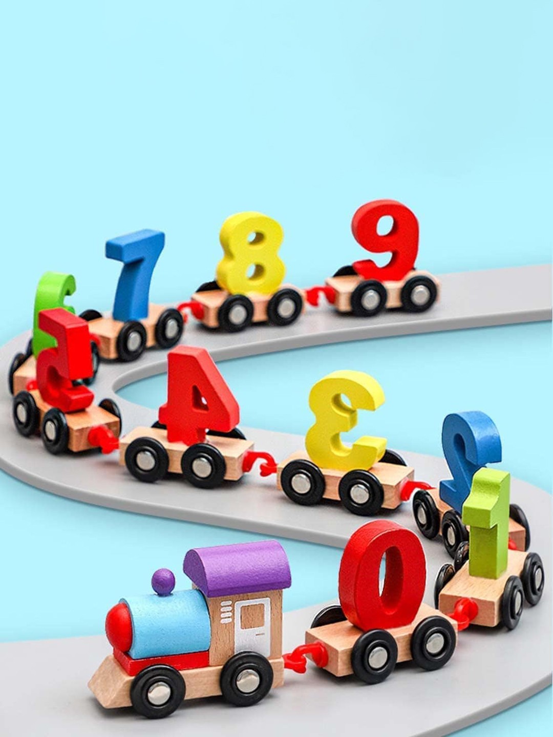 

BAYBEE Kids Push & Pull Digital Train Set Toys, Red