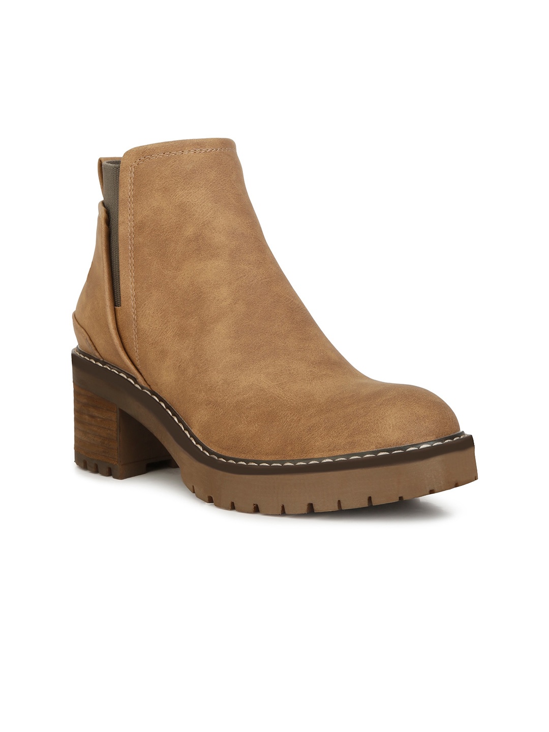 

London Rag Women Mid Top Platform Heel Regular Boots, Brown