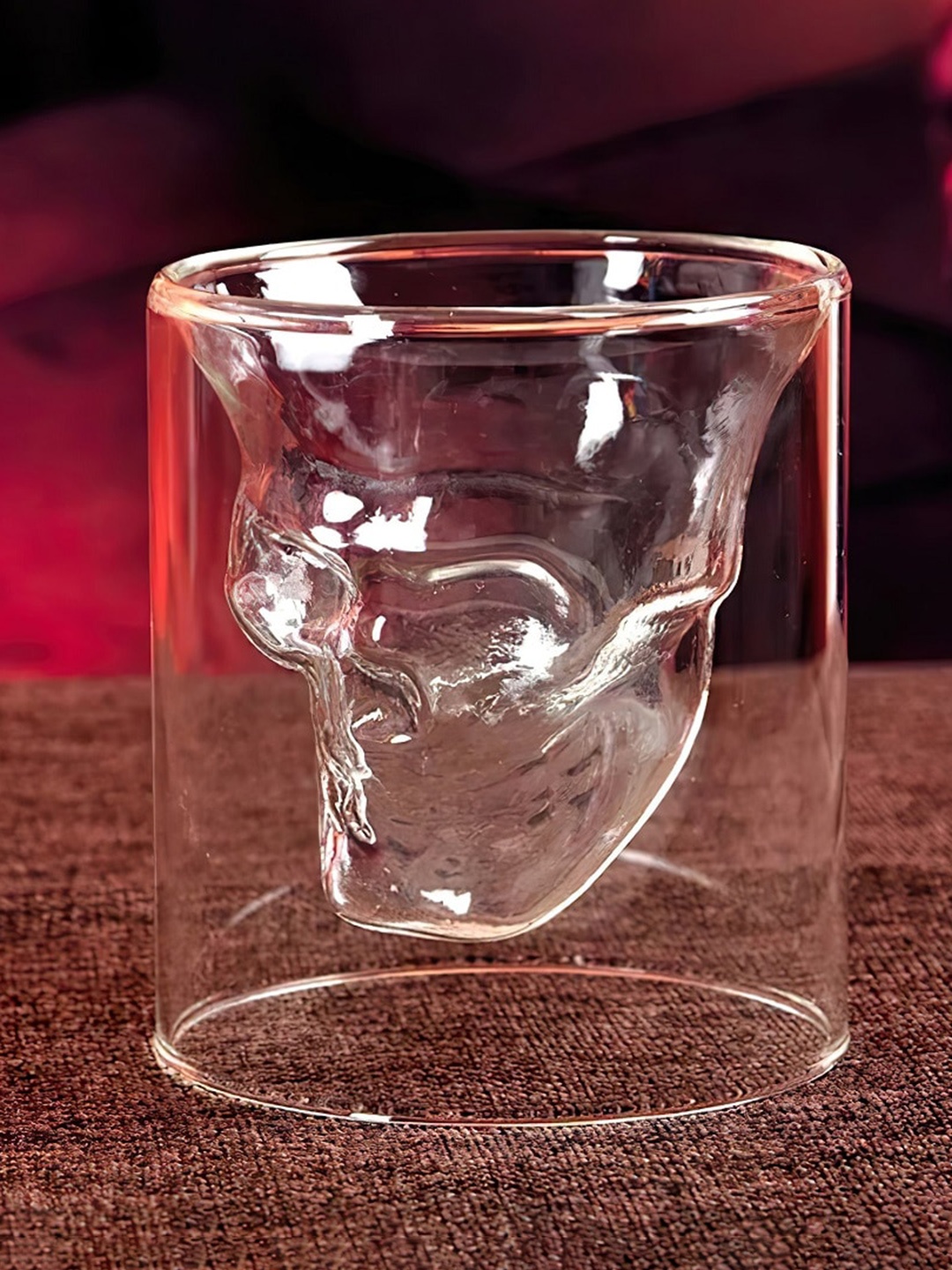 

MELBIFY 4-Pcs Transparent Skull Double Wall Glass - 150 ML Each