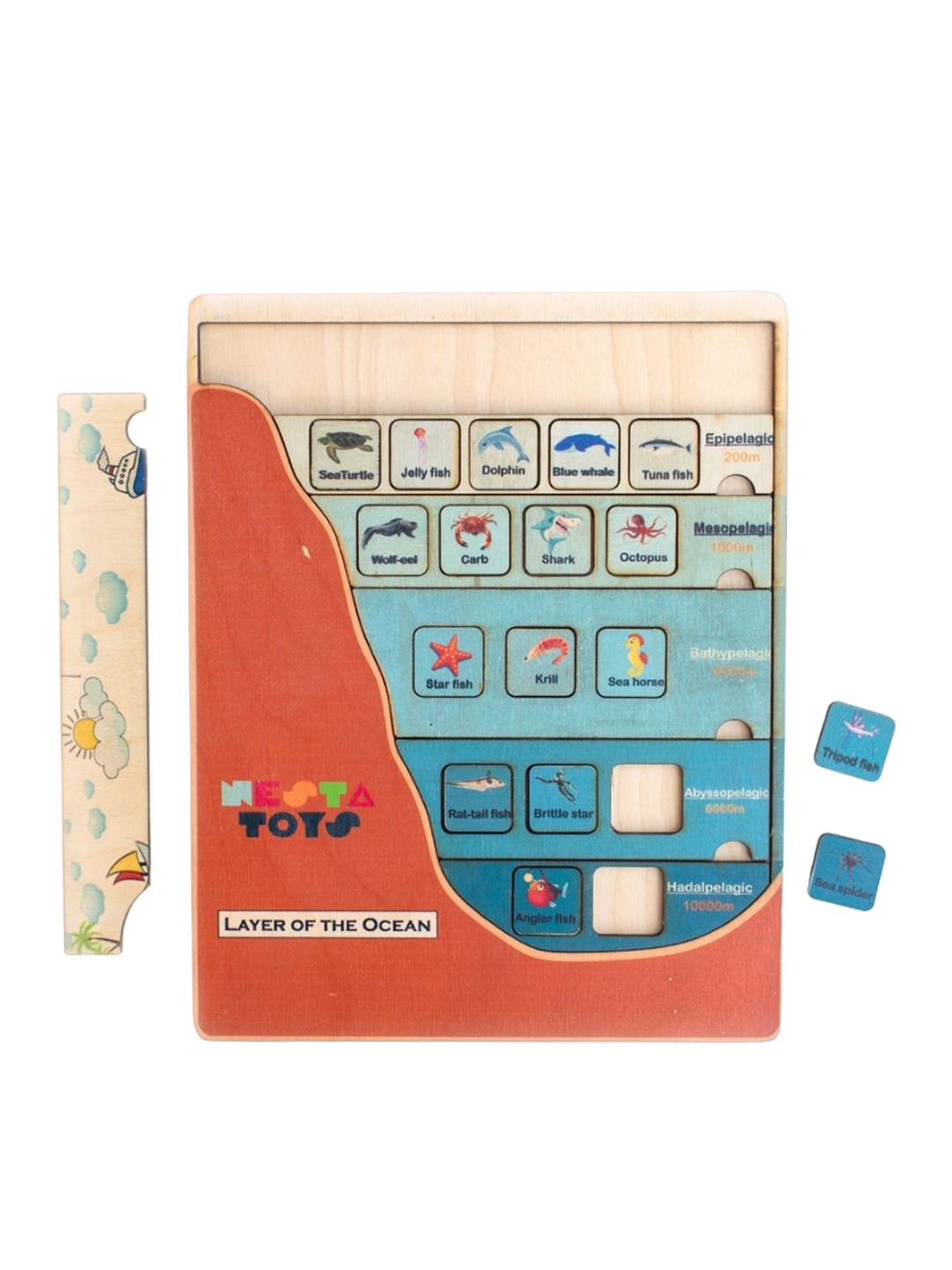 

Nesta Toys Kids Ocean Layer Puzzle Toy, Beige
