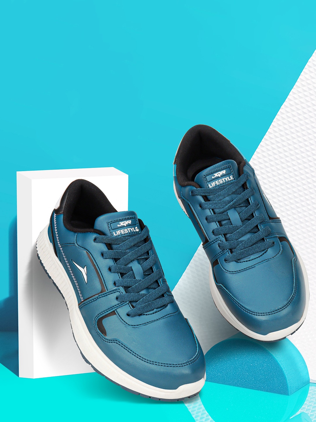 

JQR Men STYLE-009 Lightweight Memory Foam Sneakers, Teal