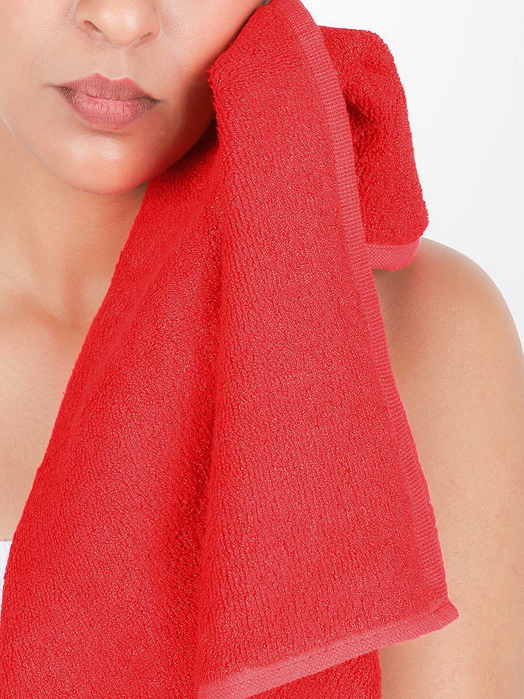 

Doctor Towels Set Of 4 Scarlet Red Bamboo Terry Face Towel