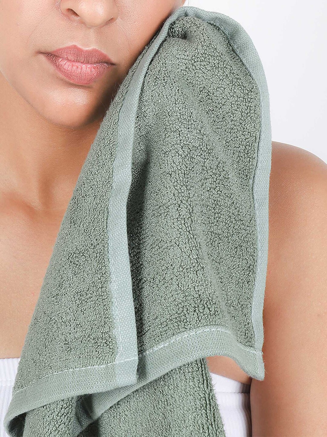 

Doctor Towels Pack of 4 Sage Green Bamboo Terry Face Towel