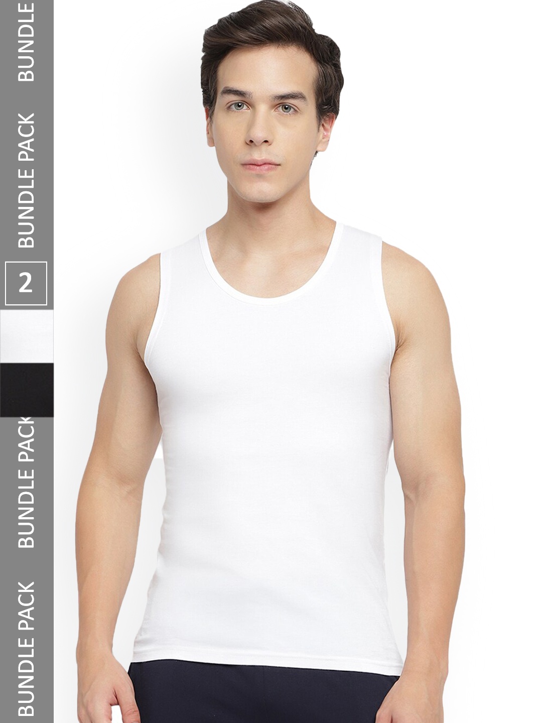 

La Intimo Pack Of 2 Pure Cotton Basic Vests, White