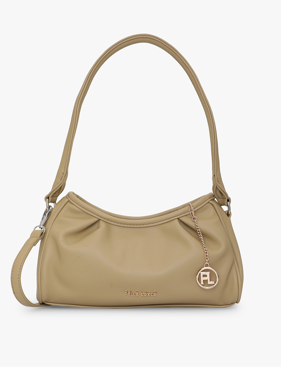 

PELLE LUXUR Structured Shoulder Bag, Brown