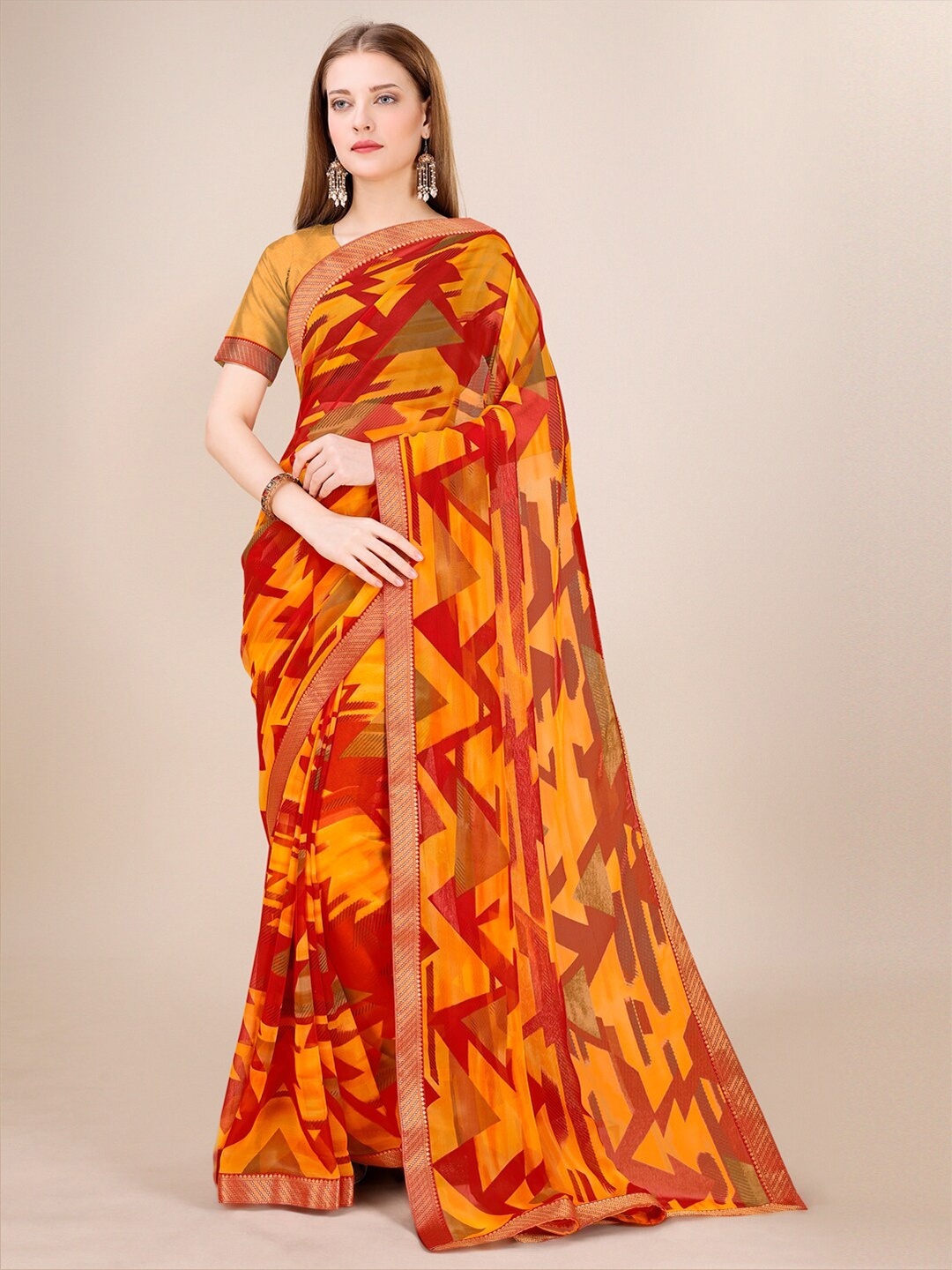 

Dori Zari Saree, Red