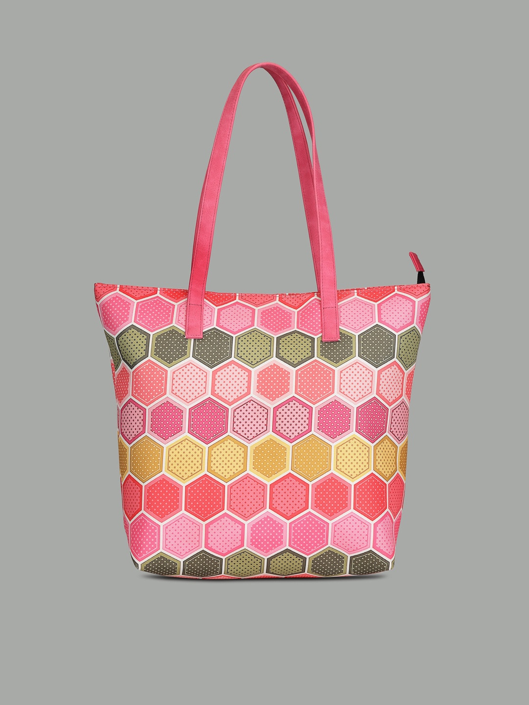 

Mast & Harbour Geometric Printed Structured Tote Bag, Pink