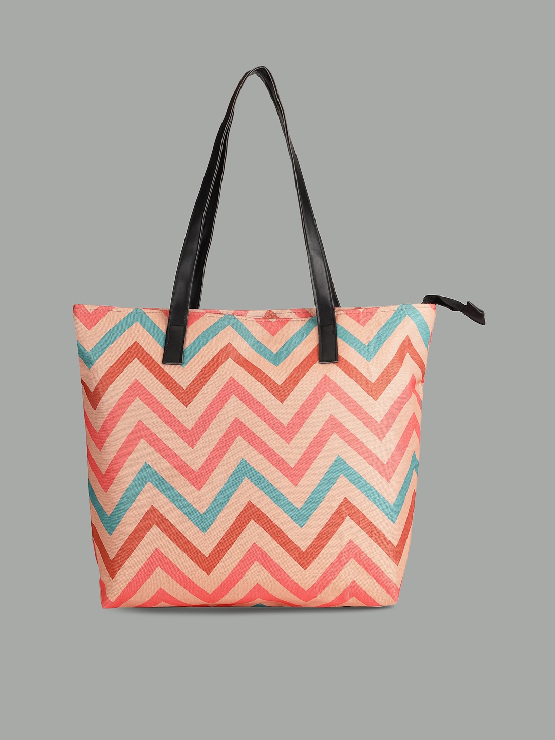 Mast & Harbour Geometric Printed Structured Tote Bag, Beige