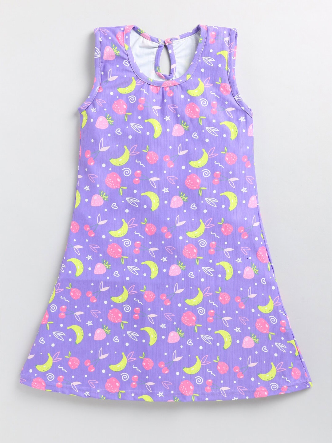 

Toonyport Conversational Printed Cotton A-Line Dress, Lavender