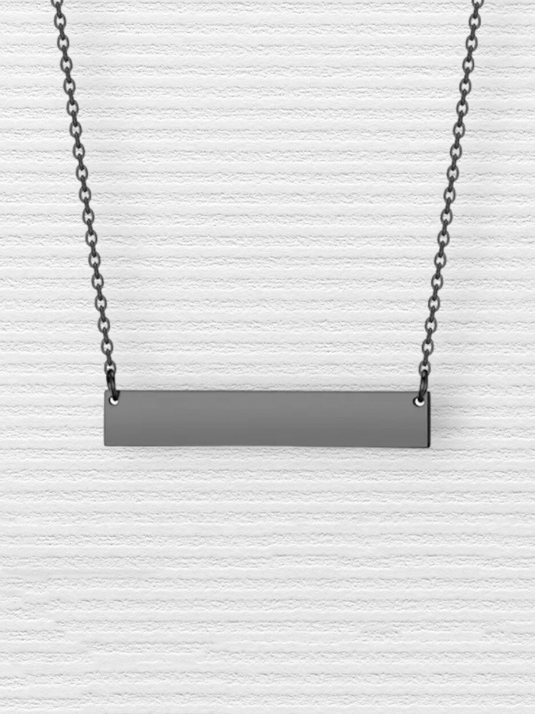 

SALTY Stainless Steel Minimal Necklace, Black