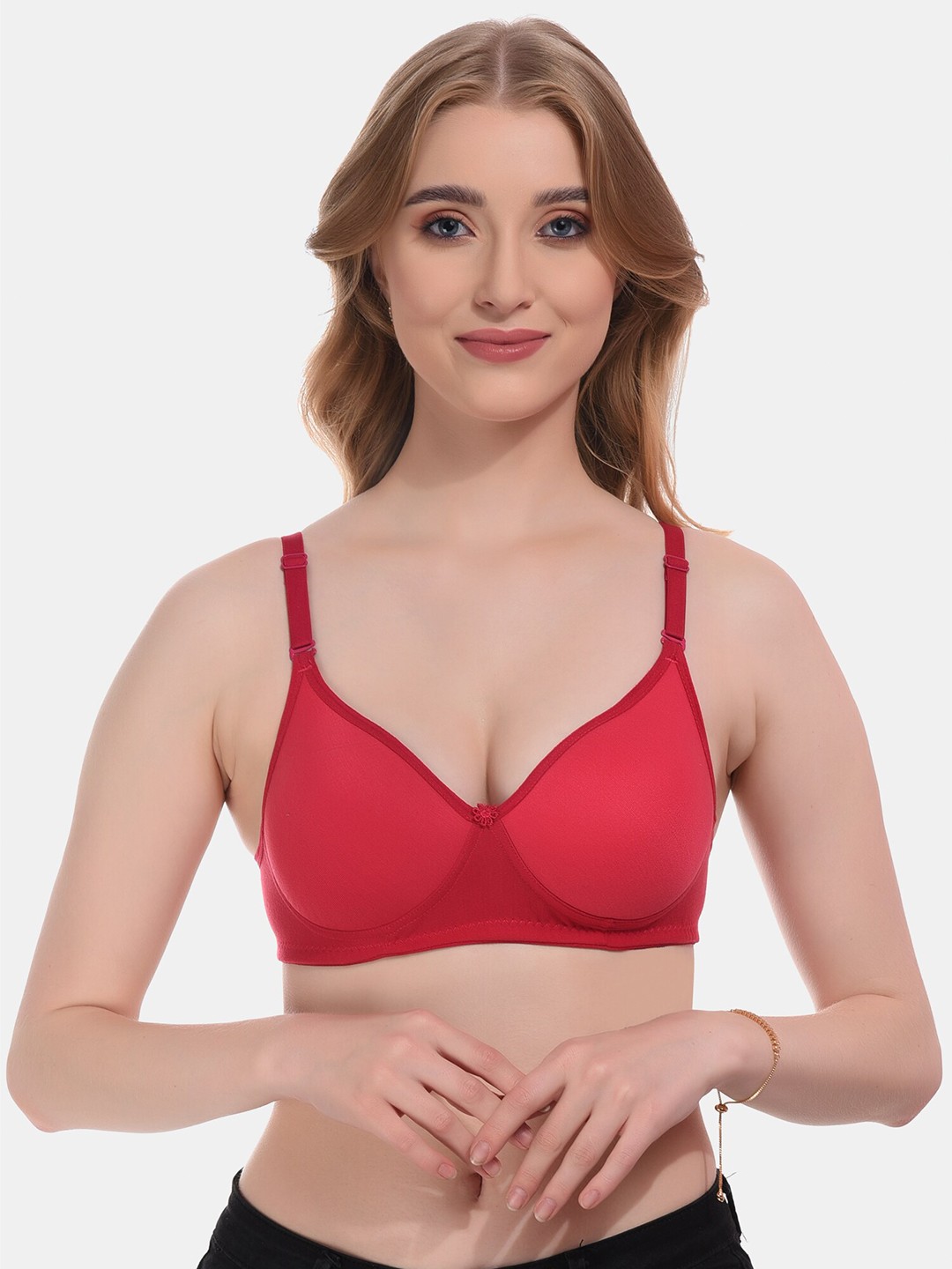 

Boleem Full Coverage Lightly Padded Everyday Bra, Red