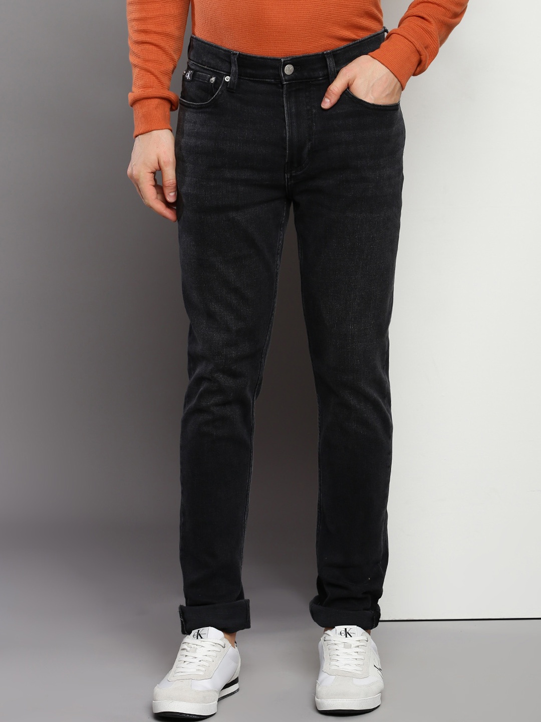 

Calvin Klein Jeans Men Slim Fit Stretchable Jeans, Black