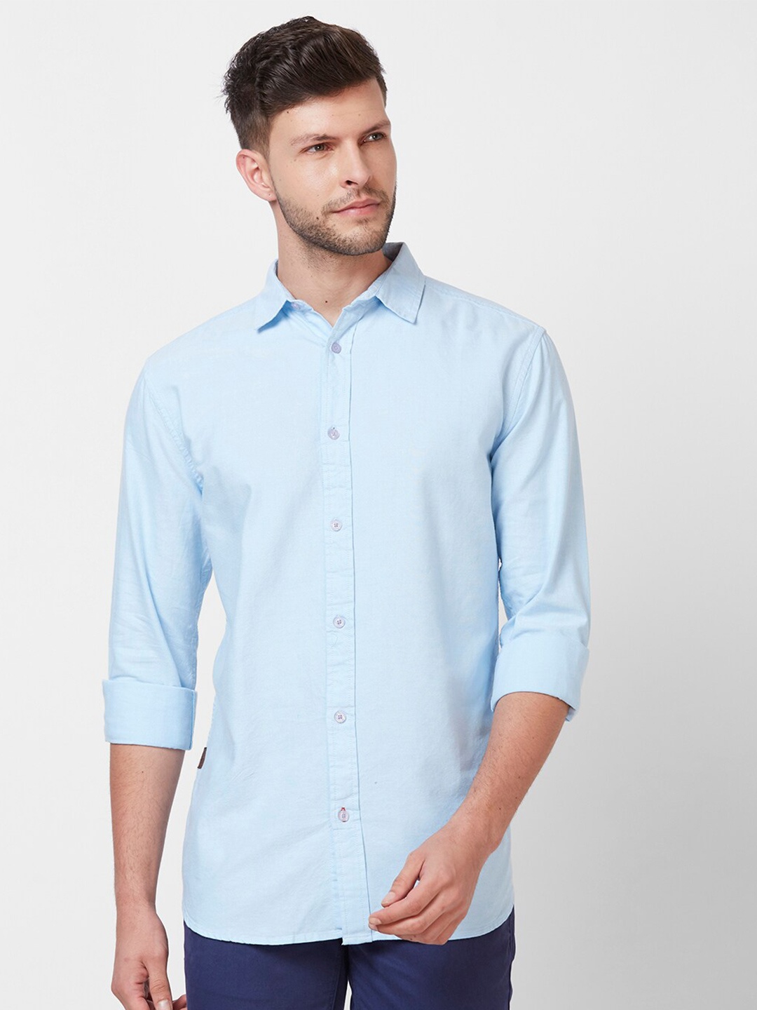 

GIORDANO Slim Fit Opaque Casual Shirt, Blue