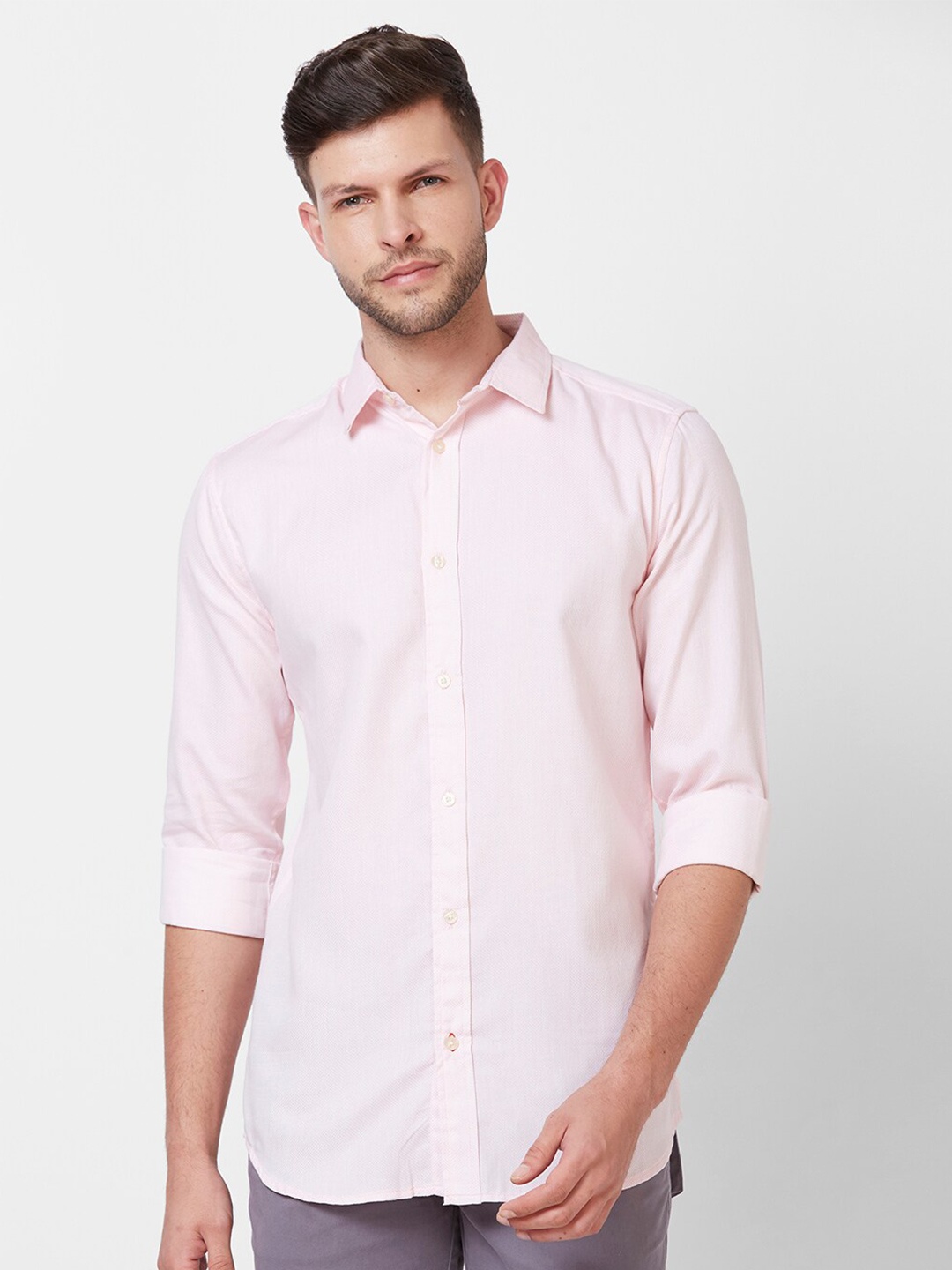 

GIORDANO Slim Fit Opaque Casual Shirt, Pink