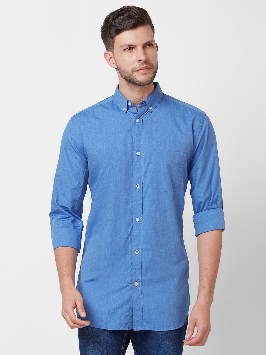 

GIORDANO Slim Fit Opaque Casual Shirt, Blue
