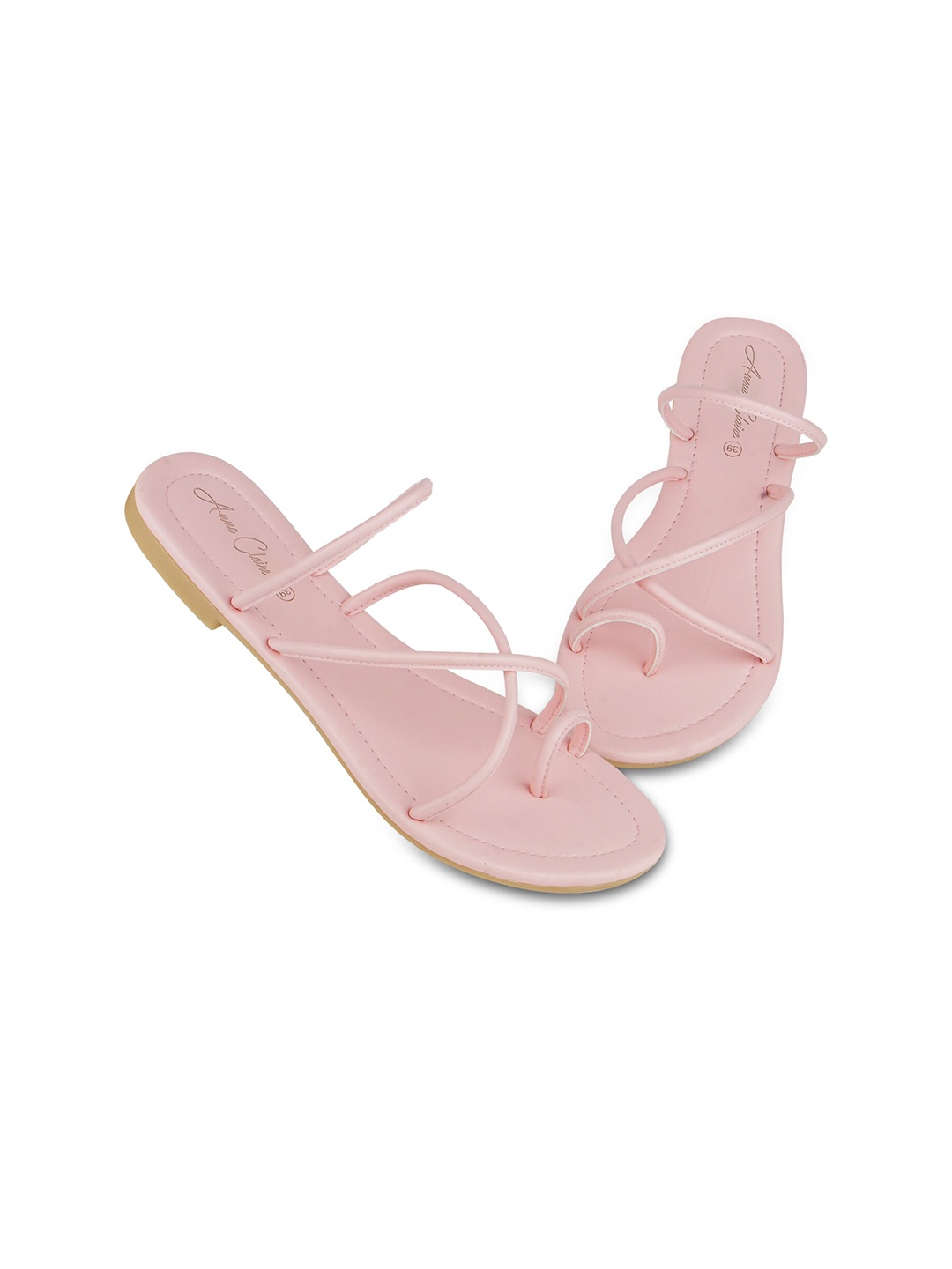 

Anna Claire Strappy One Toe Flats, Pink