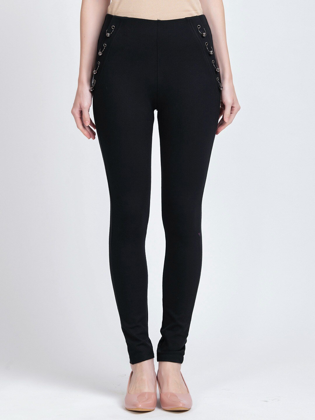 

urSense Women Black Slim Fit Treggings