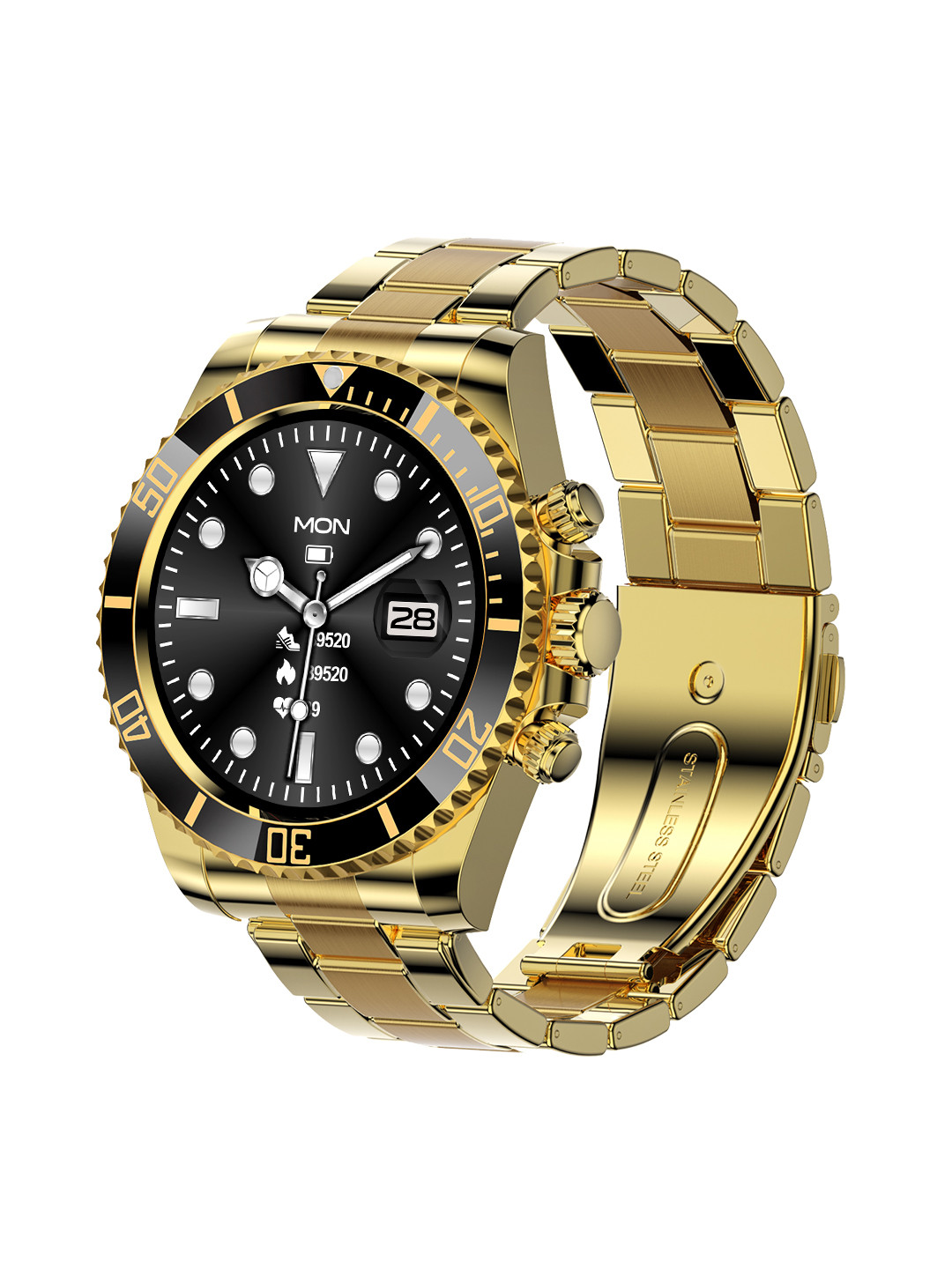 

Fire-Boltt Avalanche Luxury Bluetooth Calling Smart Watch with 1.28 HD display, Gold