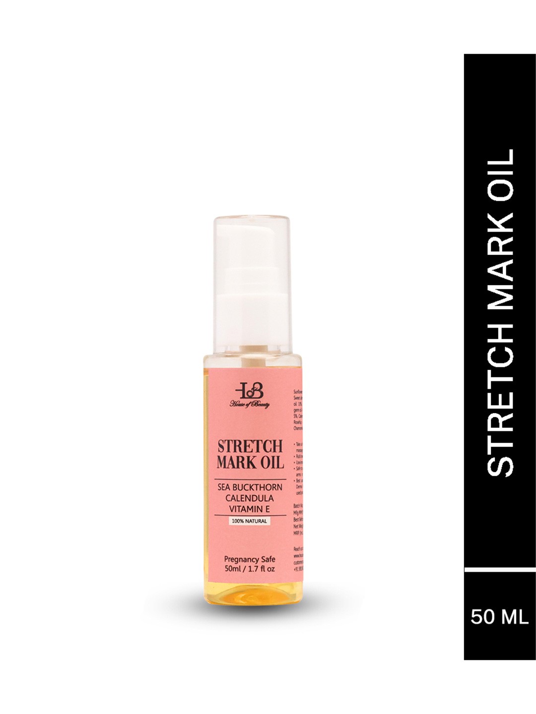 

House of Beauty Stretchmarks Oil Enriched With Vitamin E - 50ml, Yellow