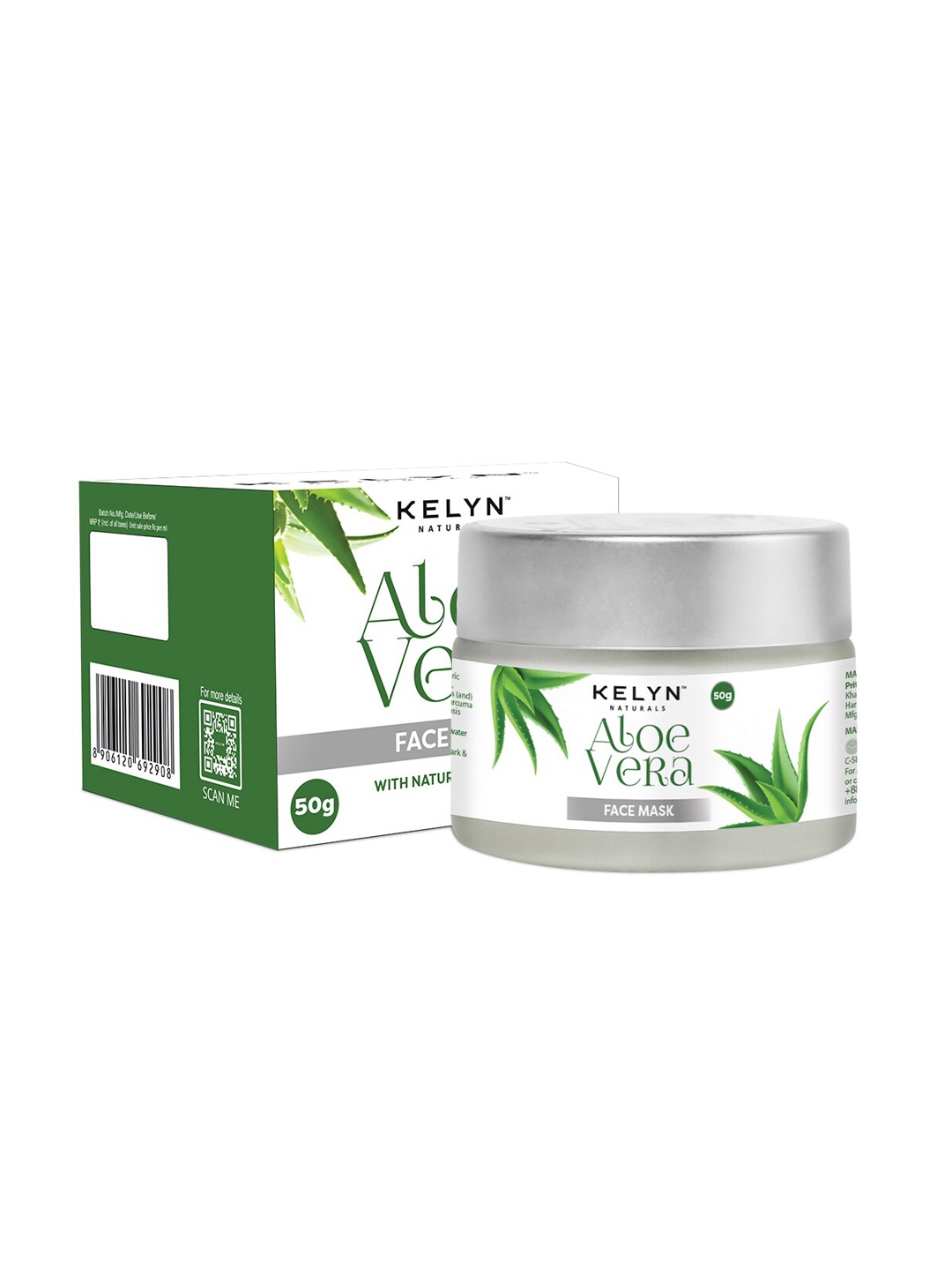 

KELYN Natural Aloe Vera Face Mask - 50 g, Green