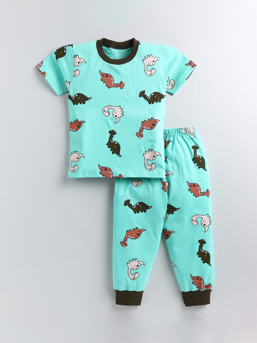 

Toonyport Boys Printed Pure Cotton Night Suit, Sea green