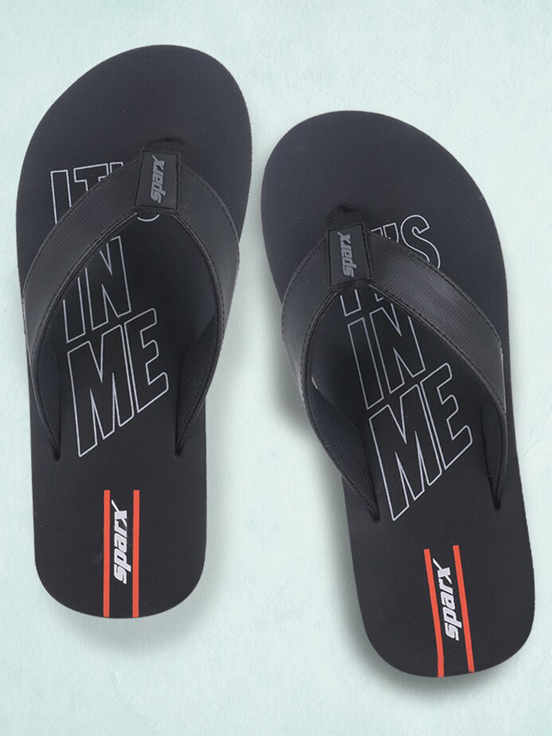 

Sparx Men Printed Thong Flip-Flops, Black