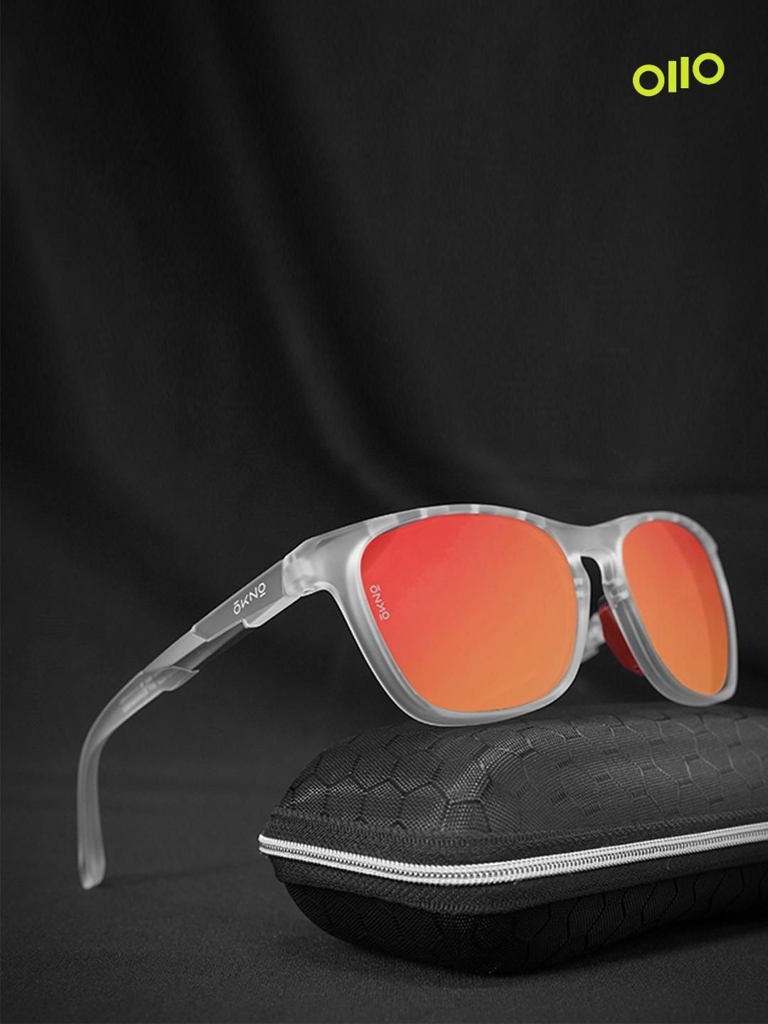 

OKNO Unisex Round Sunglasses with Polarised and UV Protected Lens, Orange