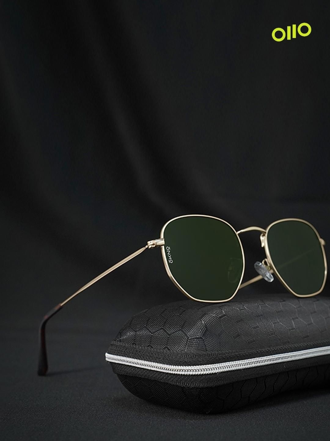 

OKNO Unisex Square Sunglasses With Polarised And UV Protected Lens OKAltaiC1, Green