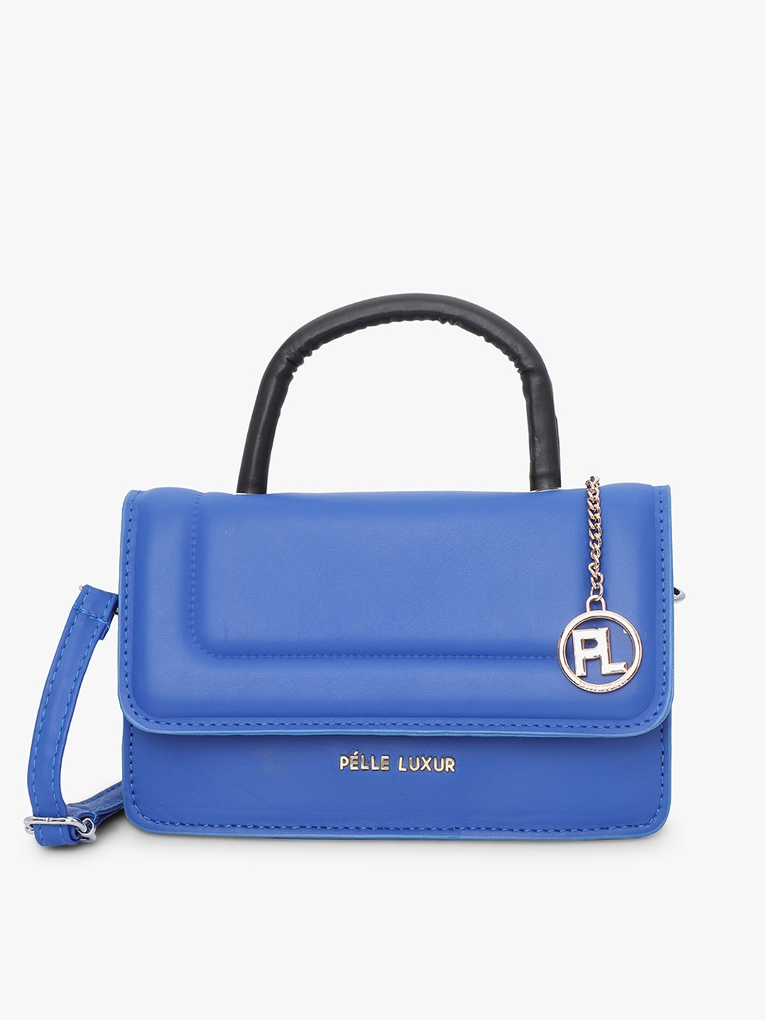 

PELLE LUXUR PU Structured Handheld Bag, Blue