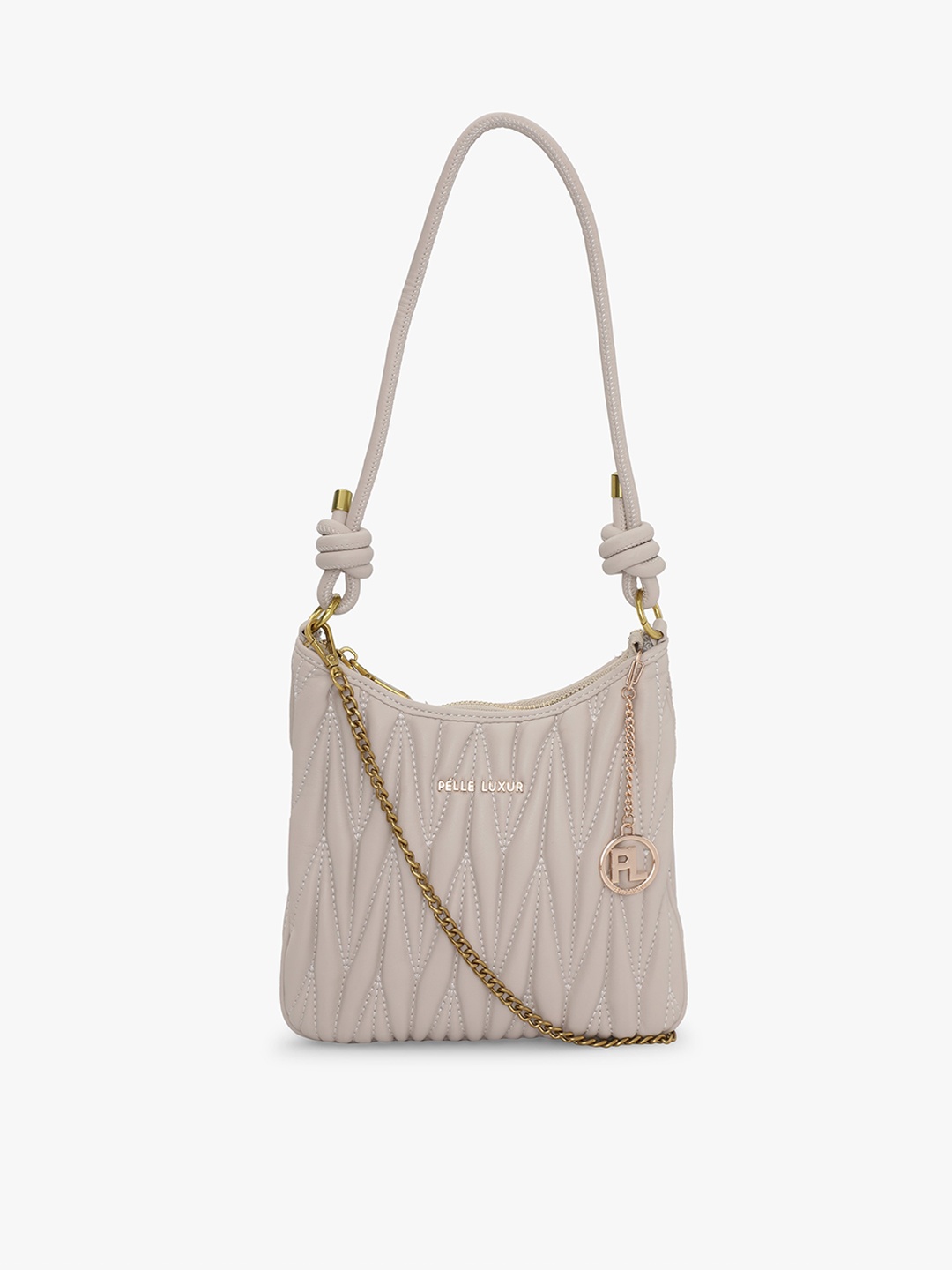 

PELLE LUXUR PU Structured Shoulder Bag, Brown