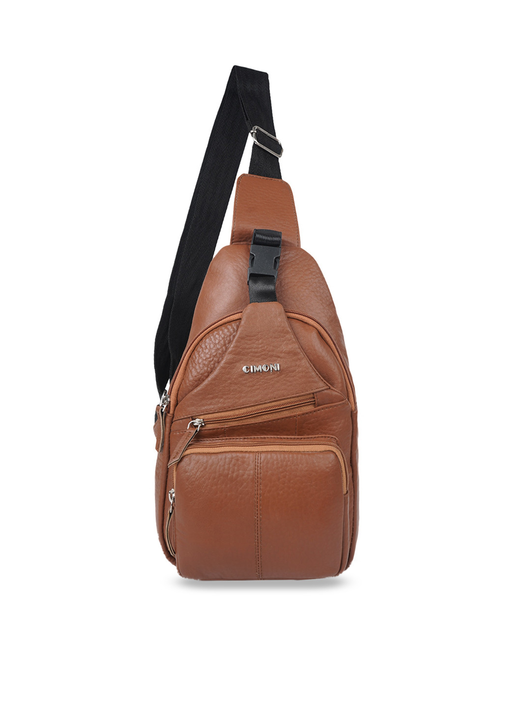 

CIMONI Unisex Leather Crossbody Backpack, Tan