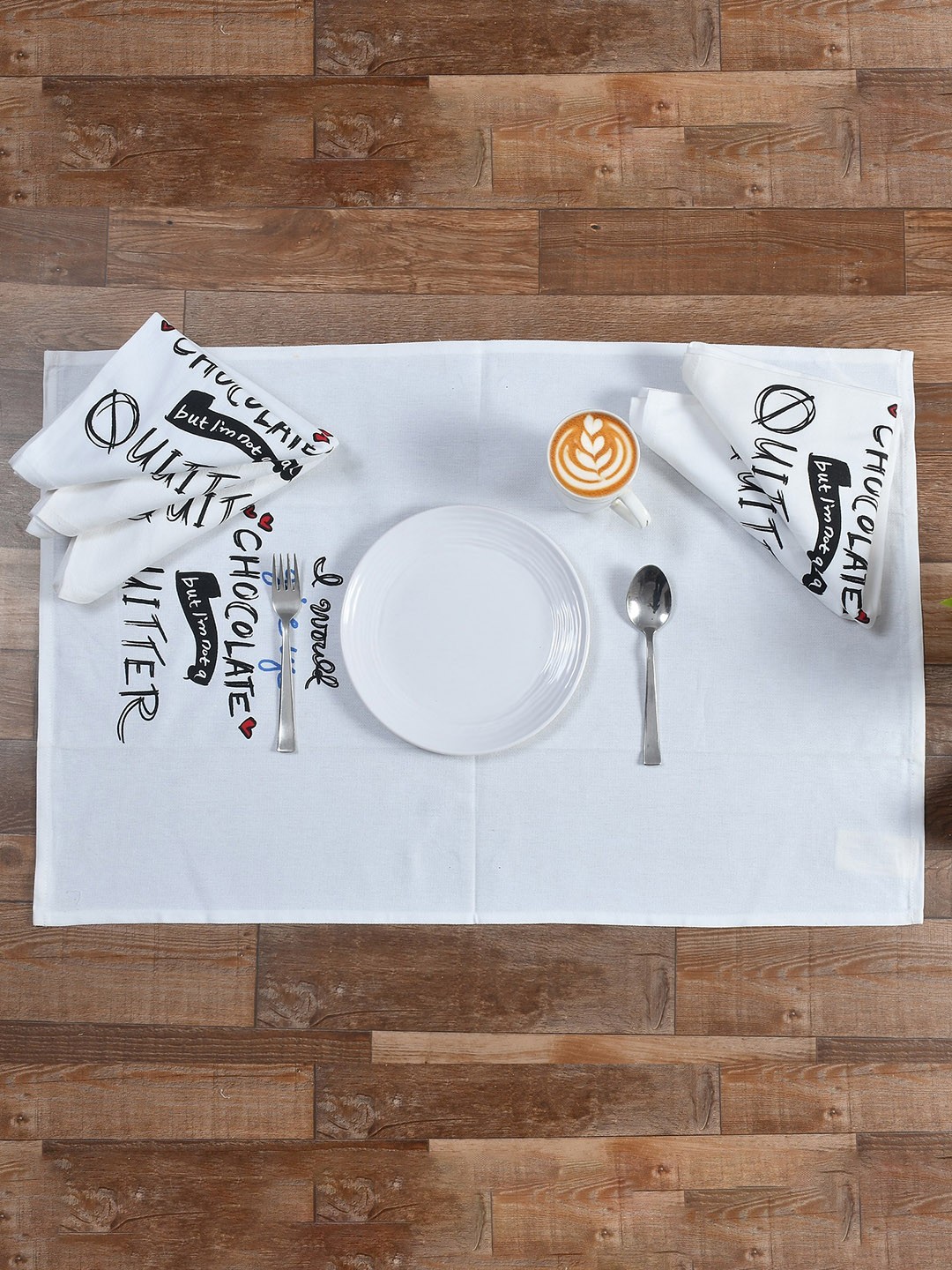 

Texstop White & Black 6-Pieces Printed Pure Cotton Kitchen Towels