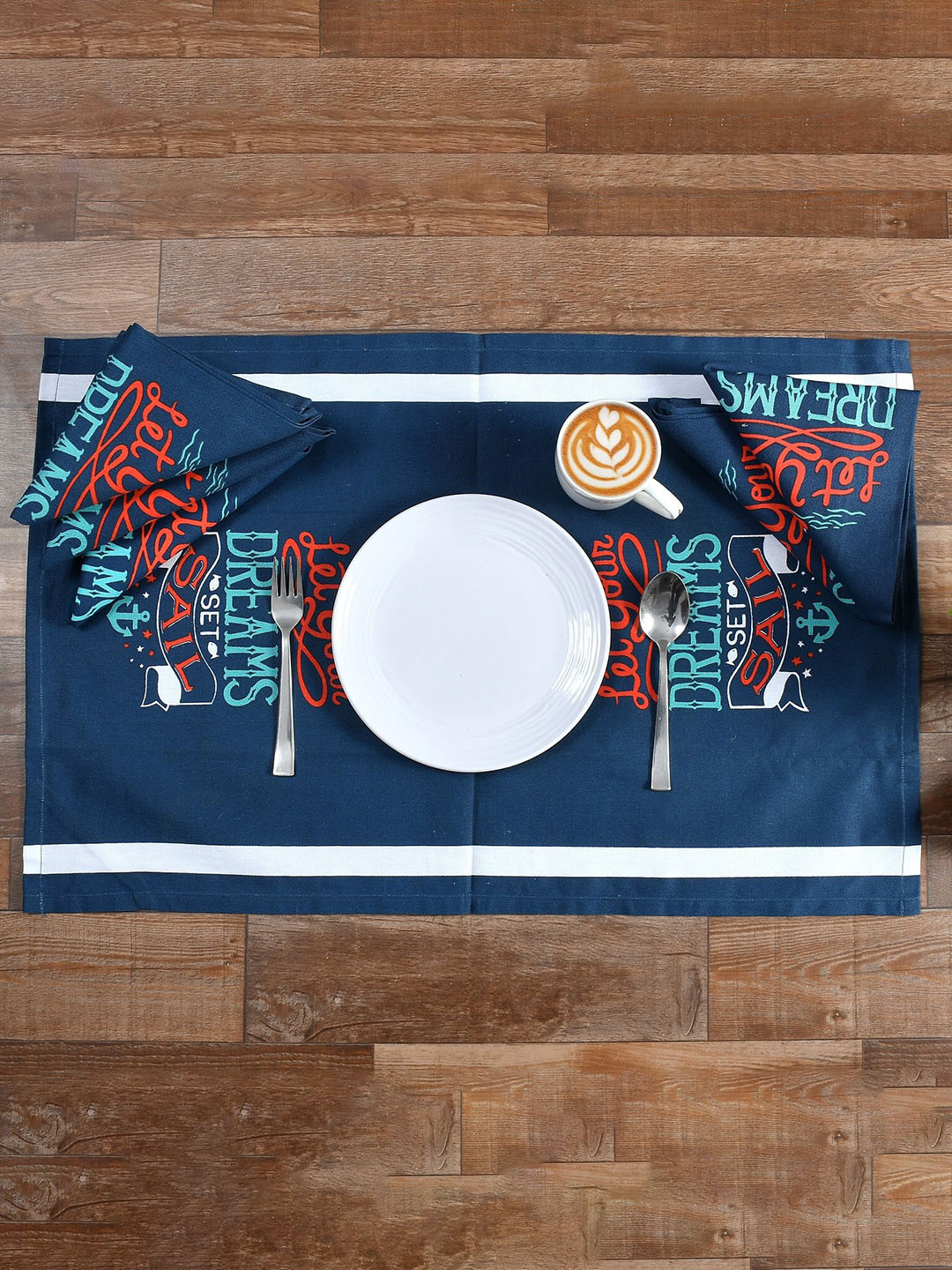 

Texstop Blue & White 6 Pieces Printed Pure Cotton Kitchen Towels