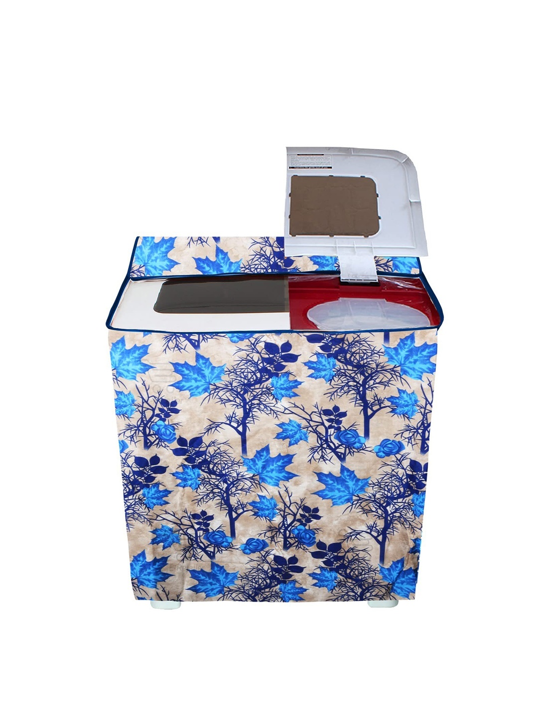 

Dakshya Industries Blue & Off White printed Durable Washing Machine Cover