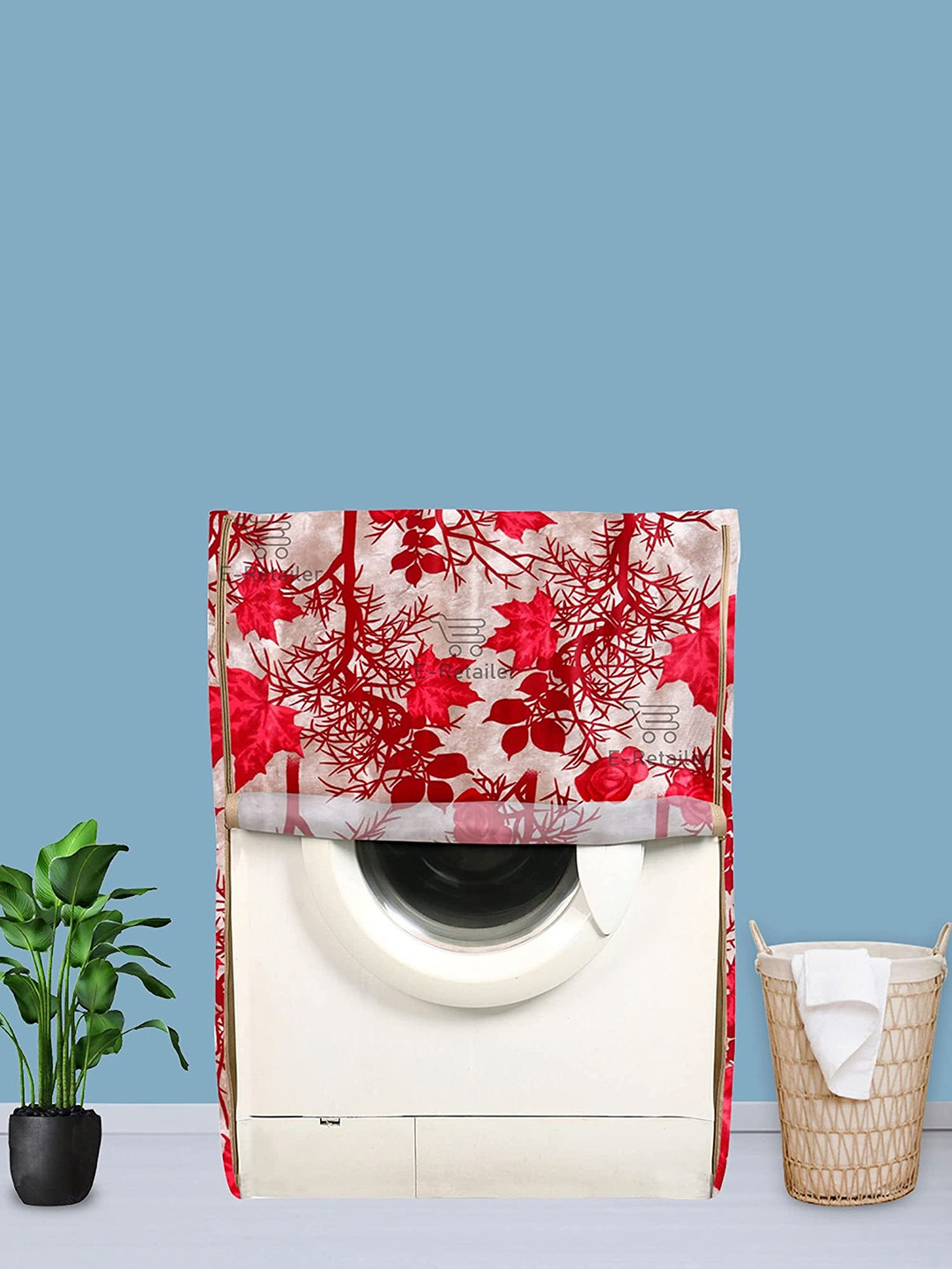 

Dakshya Industries Maroon Printed Front Load Maroon Jhaad Washing Machine Cover
