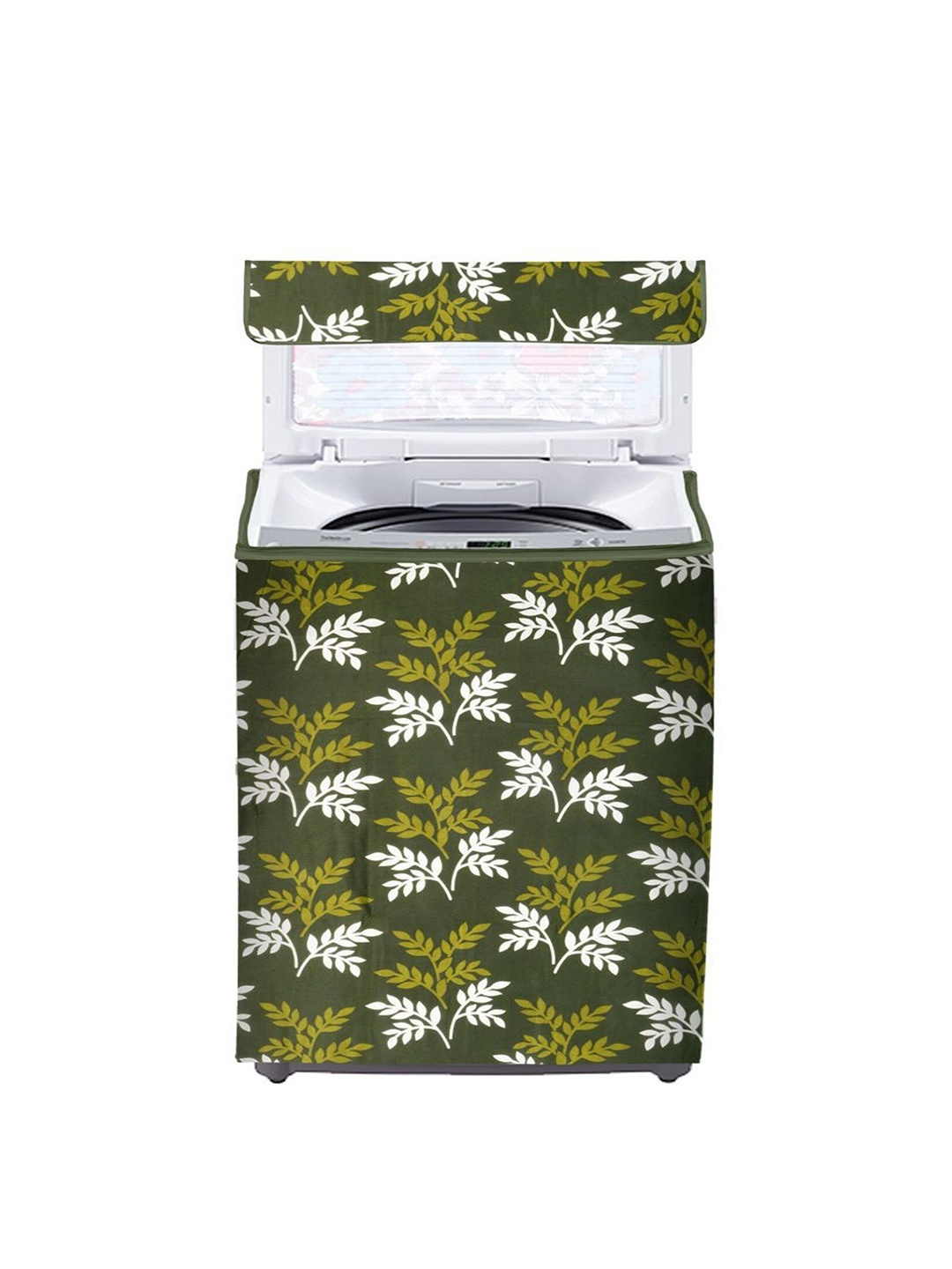 

Dakshya Industries Green & White Printed Top Load Washing Machine Cover
