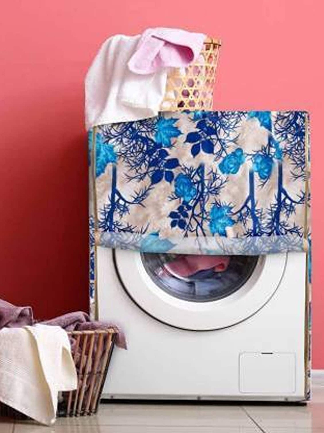 

Dakshya Industries Blue & Brown Printed Front Load Washing Machine Cover