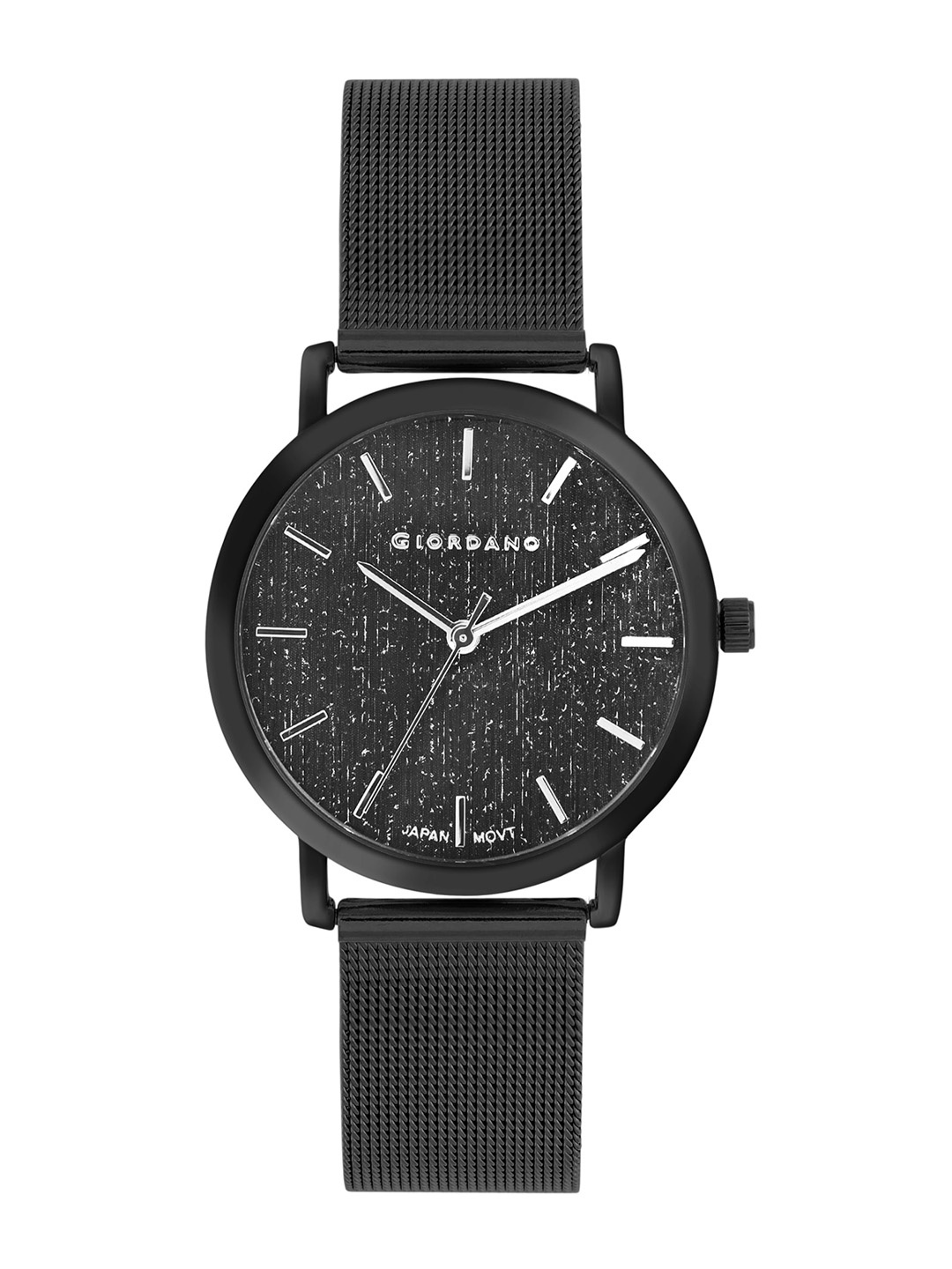 

GIORDANO Women Textured Dial & Bracelet Style Straps Analogue Watch GZ-60053, Black