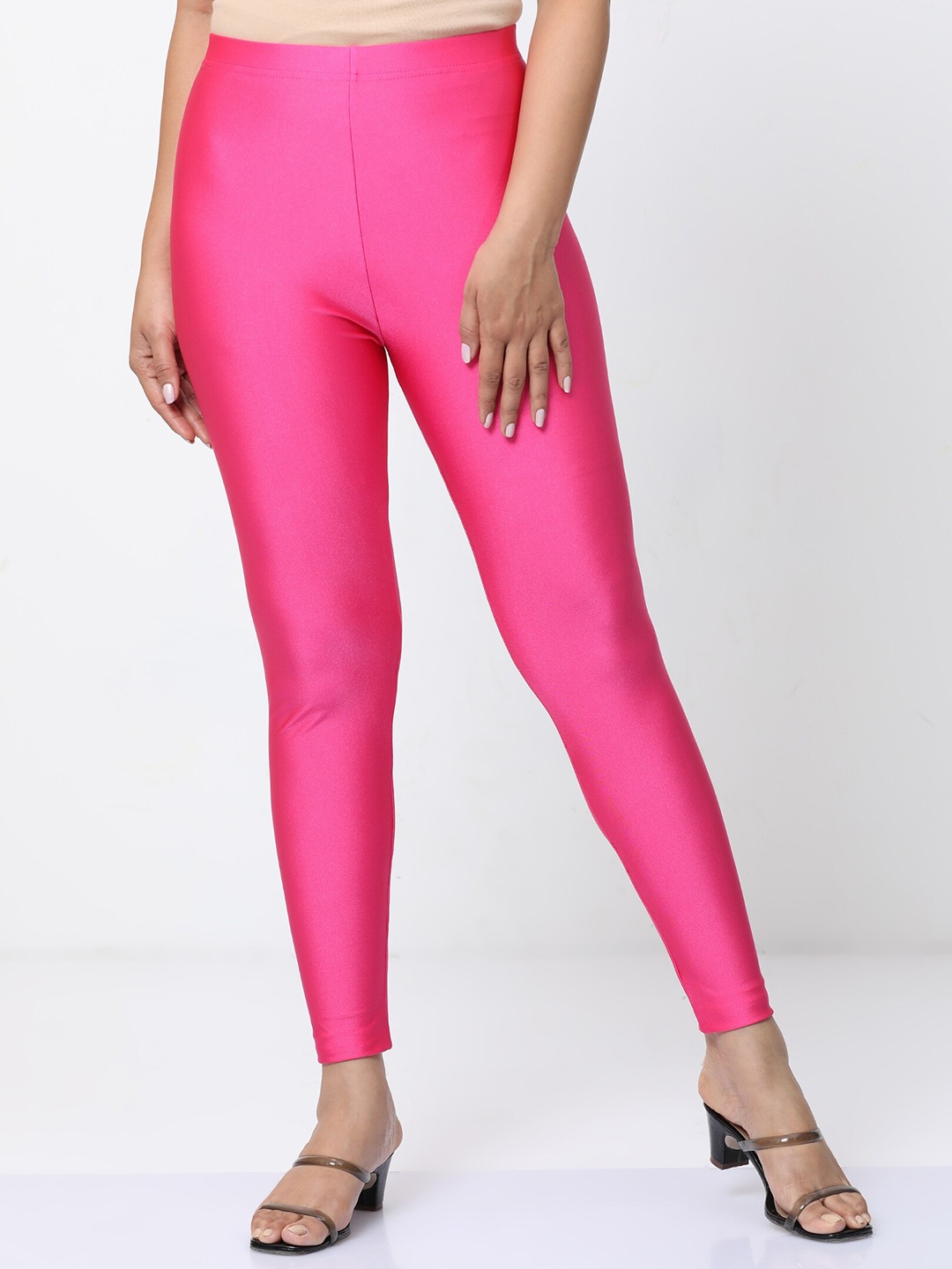 

Bottums Shimmer Ankle Length Leggings, Pink